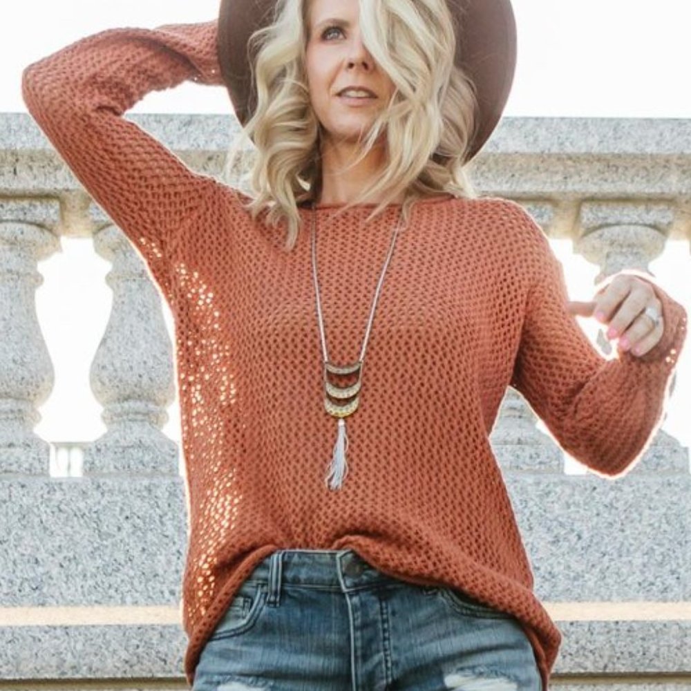 Sanctuary Soledad Open Stitch Knit Sweater (NWT)